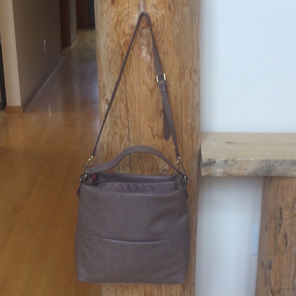 NWT Merona Brown Tan Tote Bag - Picture 2 of 13